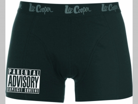 Parental Advisory čierne trenírky BOXER s tlačeným logom, top kvalita 95%bavlna 5%elastan