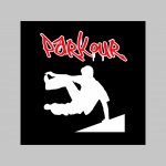 Parkour  čierne teplákové kraťasy s tlačeným logom