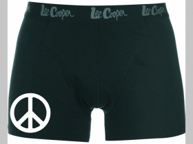 Peace čierne trenírky BOXER s tlačeným logom, top kvalita 95%bavlna 5%elastan