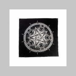 Pentagram - veľká čierna šatka materiál 100% bavlna rozmery 100x100cm