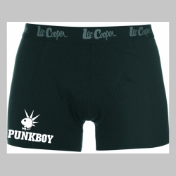 Punkboy čierne trenírky BOXER s tlačeným logom, top kvalita 95%bavlna 5%elastan