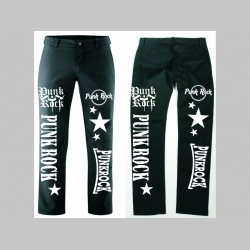 Punkrock - Nohavice " ROCK " s motívom Pánske aj dámske, farba: čierna, stredne hrubý materiál 250g/m2 100%bavlna