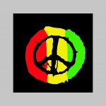 Rasta Peace čierne teplákové kraťasy s tlačeným logom