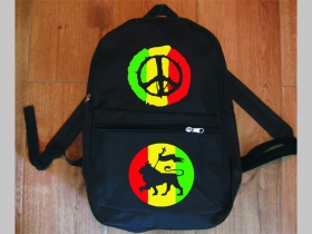 Rasta Peace - Rasta Reggae jednoduchý ľahký ruksak, rozmery pri plnom obsahu cca: 40x27x10cm materiál 100%polyester