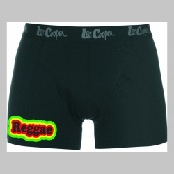 Reggae čierne trenírky BOXER s tlačeným logom, top kvalita 95%bavlna 5%elastan