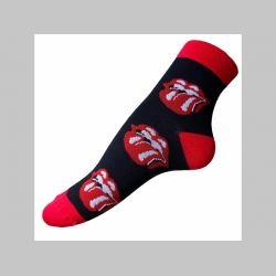 " Rolling Stones "  - jazyk - ponožky unisex, materiál 95%polyester 5% elastan univerzálna veľkosť 35-42   farba čierno-bielo-červená