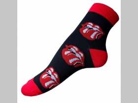 " Rolling Stones "  - jazyk - ponožky unisex, materiál 95%polyester 5% elastan univerzálna veľkosť 35-42   farba čierno-bielo-červená