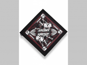 Amstaff štýlová šatka v čiernej farbe     Amstaff logo Tlač jednostranná     materiál: 100% bavlna     tkanina prepúšťajúca vzduch