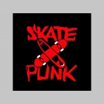 Skate Punk  čierne teplákové kraťasy s tlačeným logom