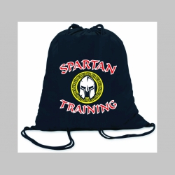 Spartan Training - ľahké sťahovacie vrecko ( batôžtek / vak ) s čiernou šnúrkou, 100% bavlna 100 g/m2, rozmery cca. 37 x 41 cm