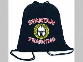 Spartan Training - ľahké sťahovacie vrecko ( batôžtek / vak ) s čiernou šnúrkou, 100% bavlna 100 g/m2, rozmery cca. 37 x 41 cm