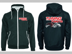 Tuning fanatic šuštiaková bunda čierna materiál povrch:100% nylon, podšívka: 100% polyester, pohodlná,vode a vetru odolná