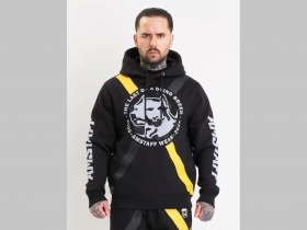 Amstaff TYCE hrub&aacute; čierna mikina s kapucou Materi&aacute;l: 80% bavlna, 20% polyester