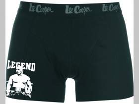 Legend Tyson čierne trenírky BOXER s tlačeným logom, top kvalita 95%bavlna 5%elastan