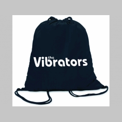 The Vibrators ľahké sťahovacie vrecko ( batôžtek / vak ) s čiernou šnúrkou, 100% bavlna 100 g/m2, rozmery cca. 37 x 41 cm
